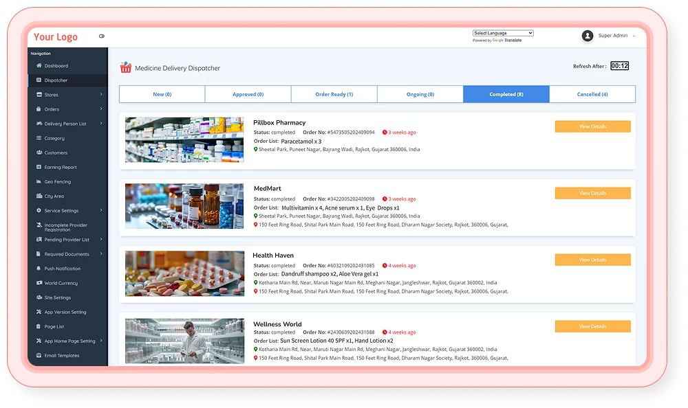 Admin Panel Features