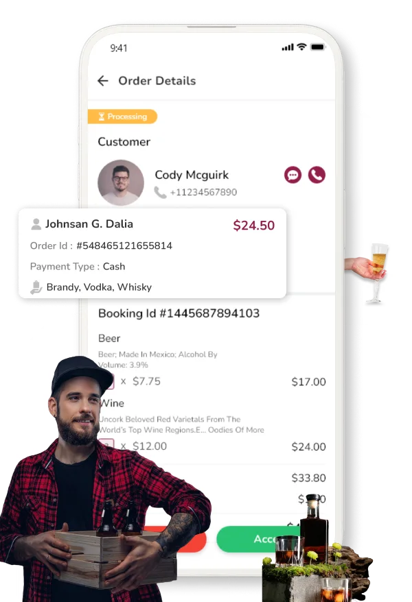 alcohol delivery app solutions - store app