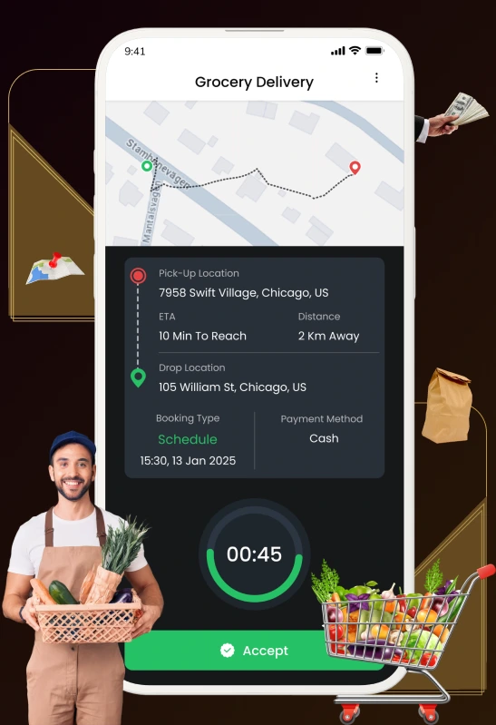 driver app - grocery delivery app