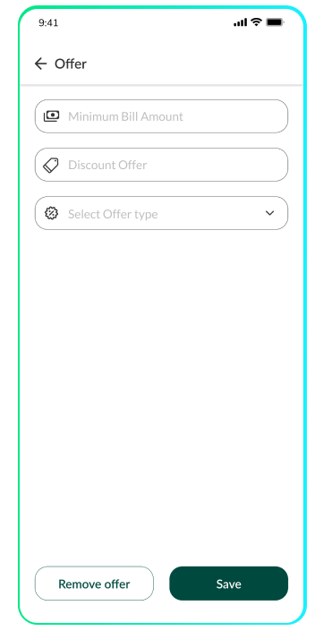 store app - offer settings