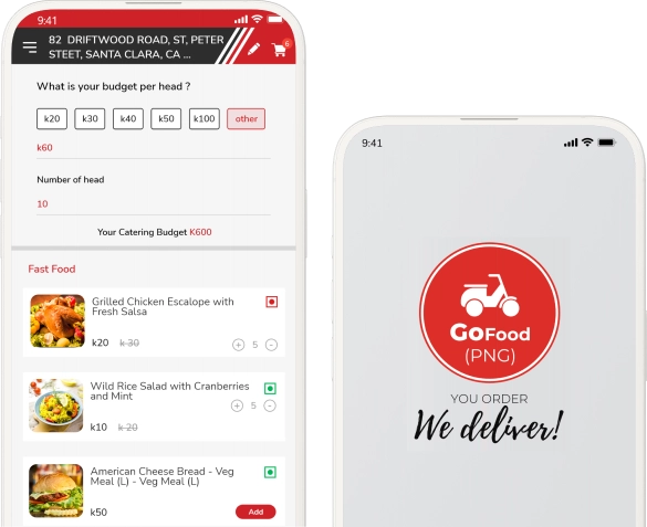 Gofoodpng app UI