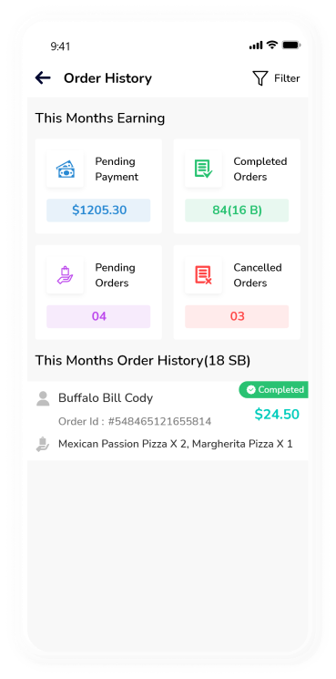 store app - order history