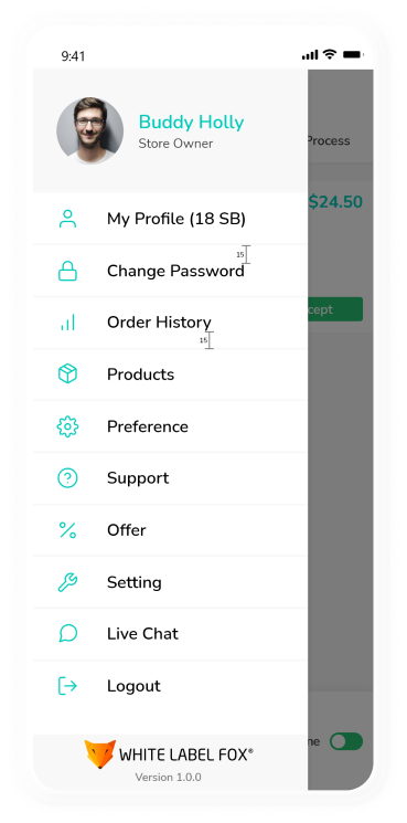 store app - profile settings