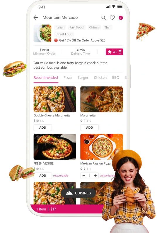 foodpanda clone - customer app features