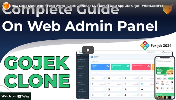 gojek clone admin panel workflow