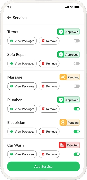 provider app service management