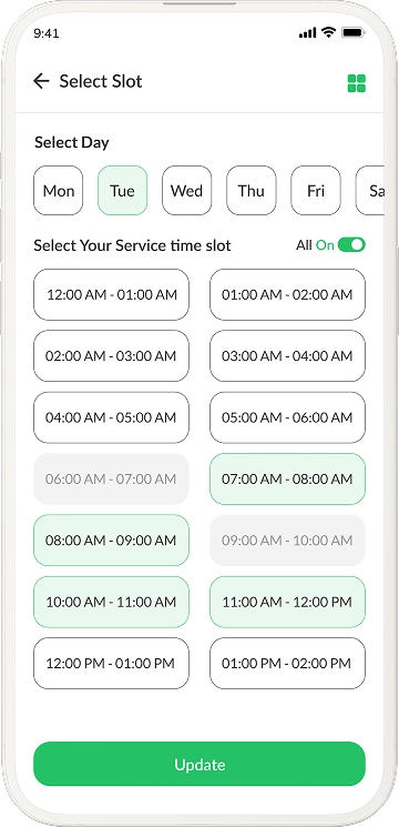 provider app time slot