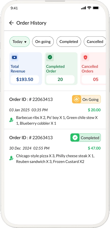 store app order history