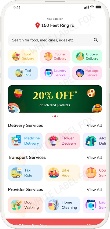 customer app interface
