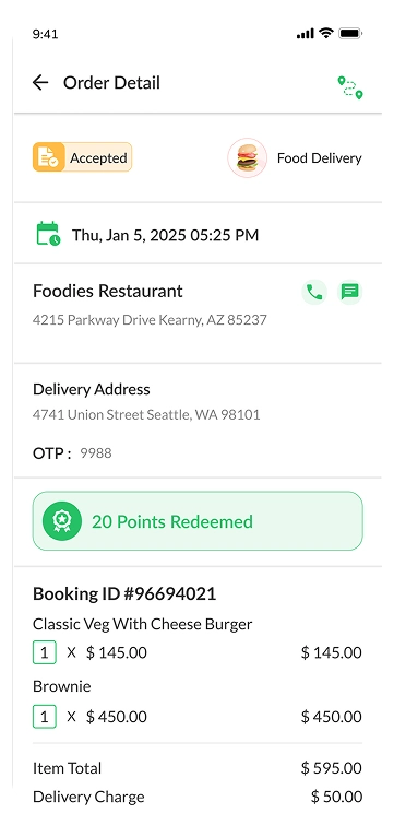 order delivery details