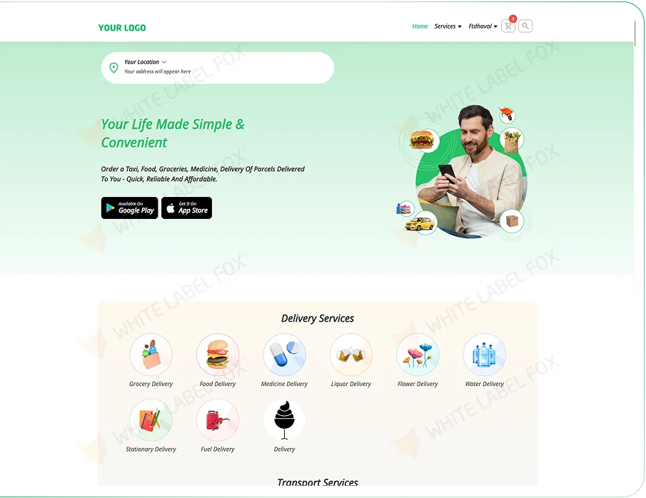 Customer Website