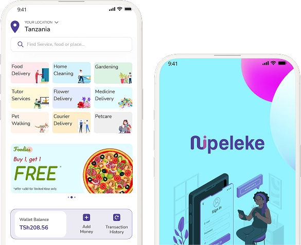 Nipeleke app UI