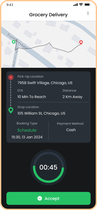 driver app - grocery delivery