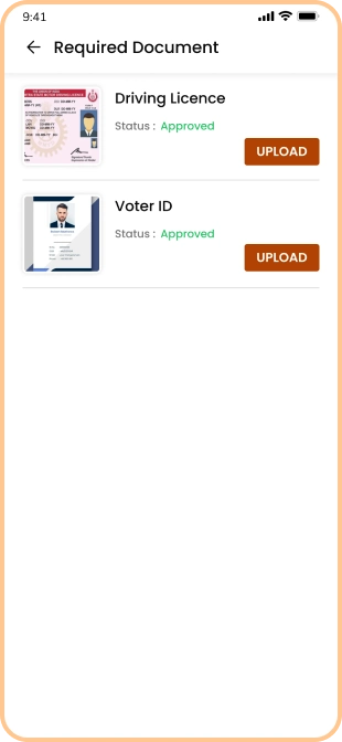 driver app - required documents