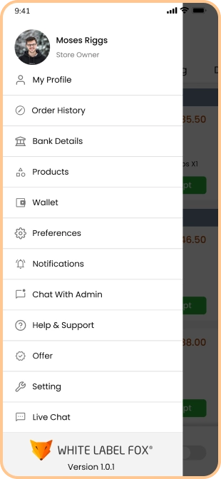 store app - profile settings