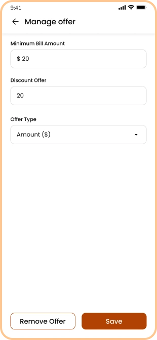 store app - manage offer