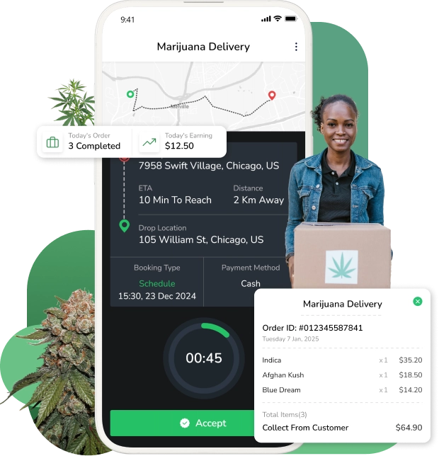 marijuana driver app features