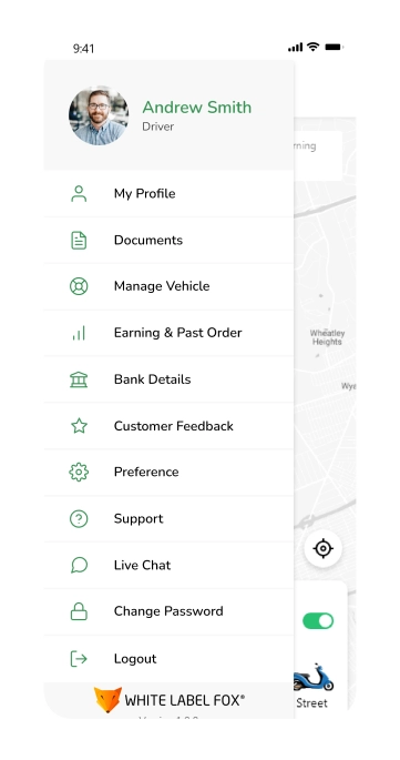 Driver App profile setting