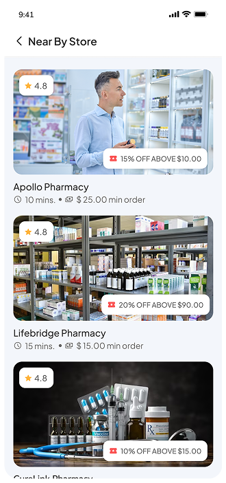 select pharmacy for order