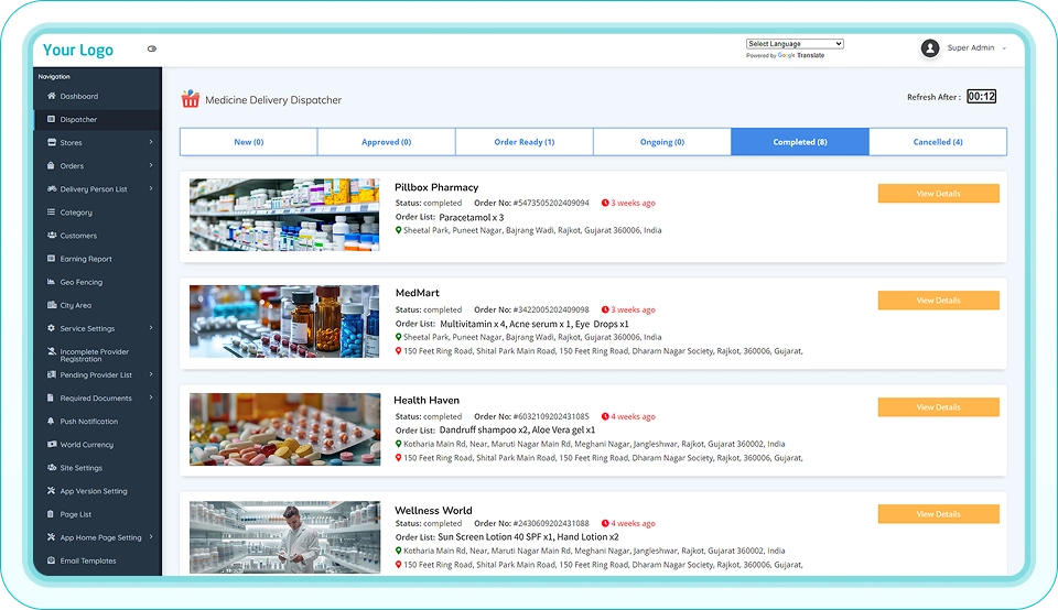 Admin Panel Features
