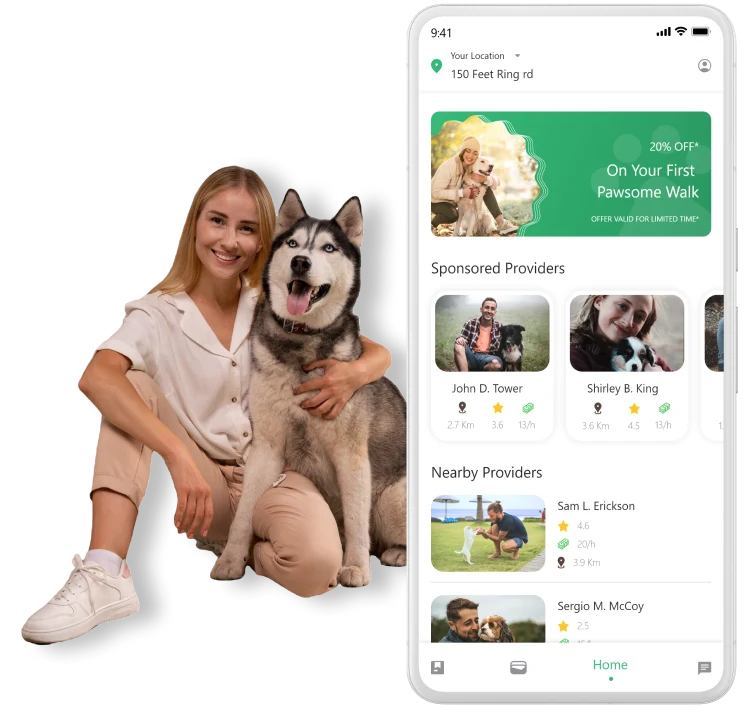 Dog walking service app