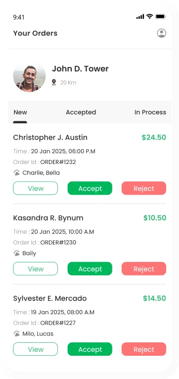 provider app - order details