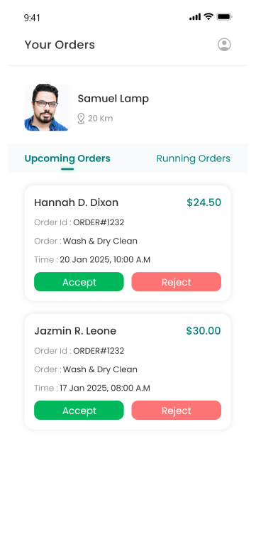 Provider app - order details