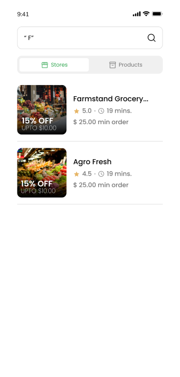 Grocery App Store Listings