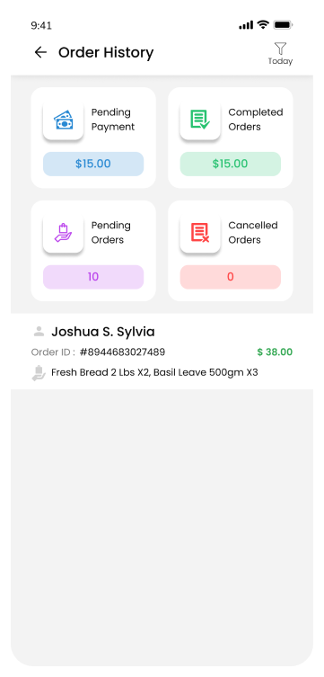 Store app order history