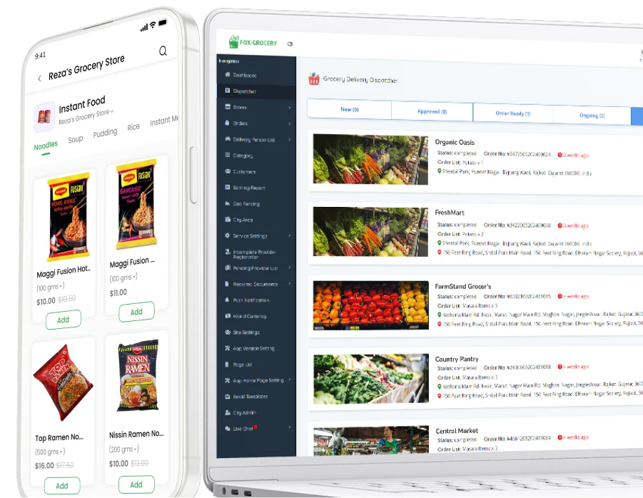 Multi-platform grocery app