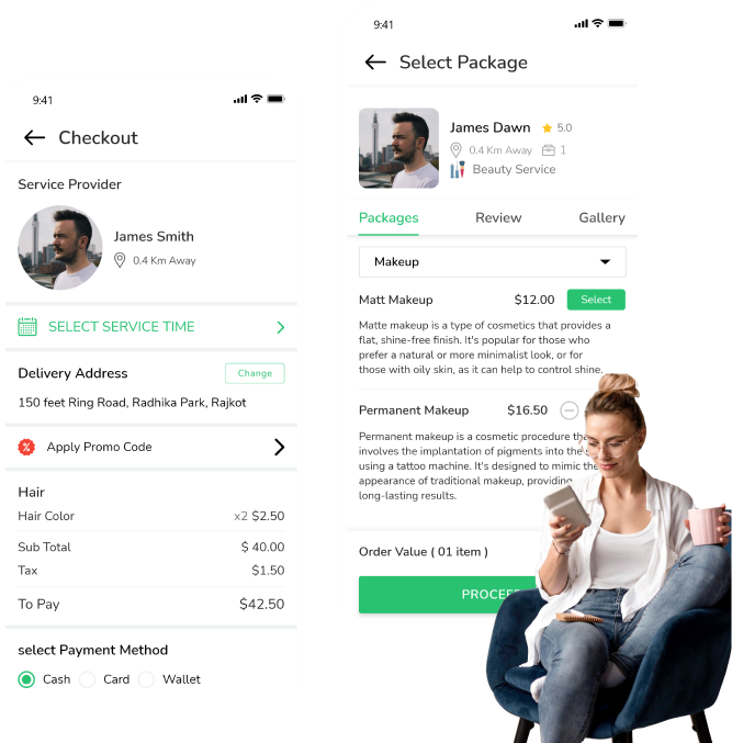 Handyman  App - Customer App Features