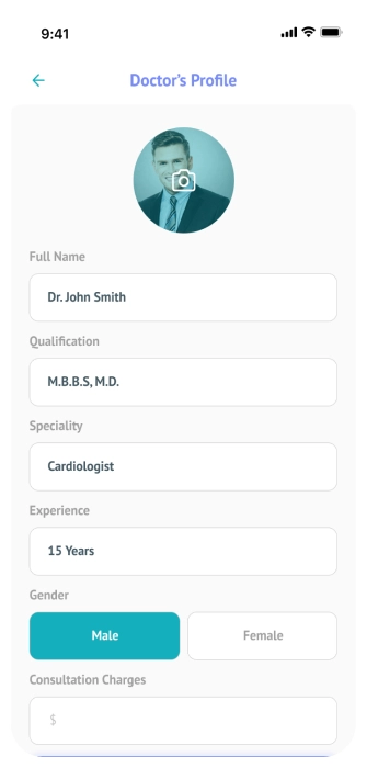 doctor profile setting