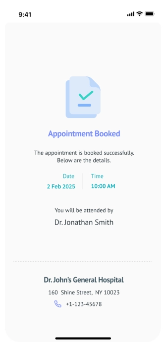 Appointment booked