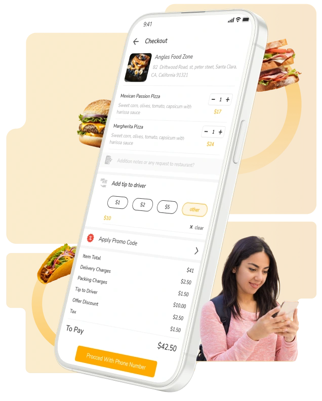 food delivery app - Customer App Features