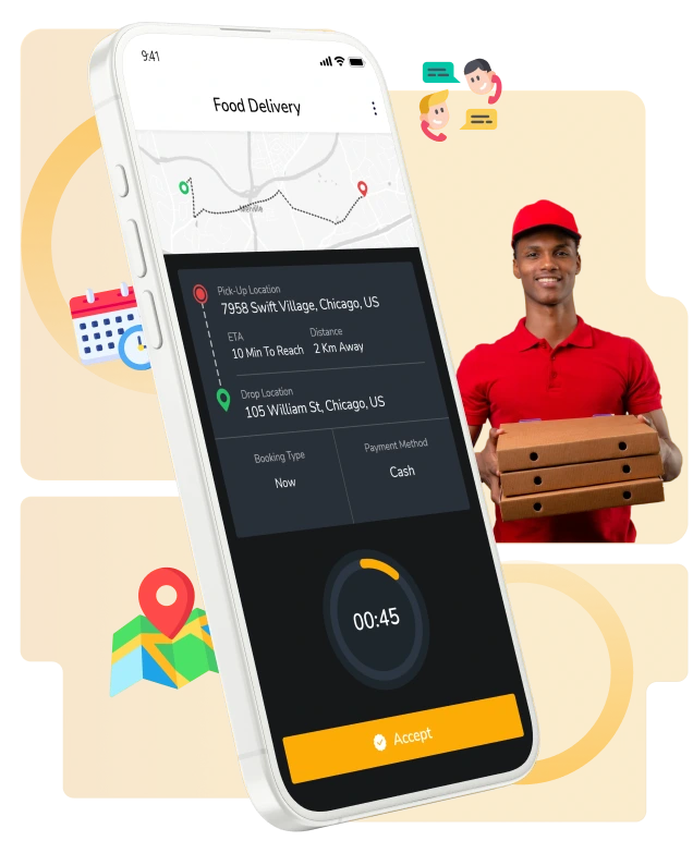 food delivery app - driver App Features