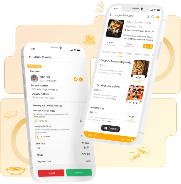 online food ordering app features