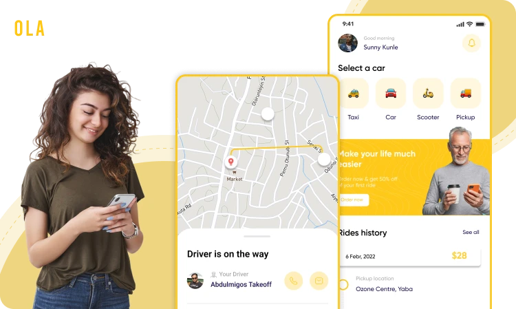 Ola taxi app