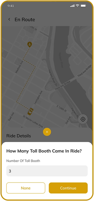 driver app - driving status