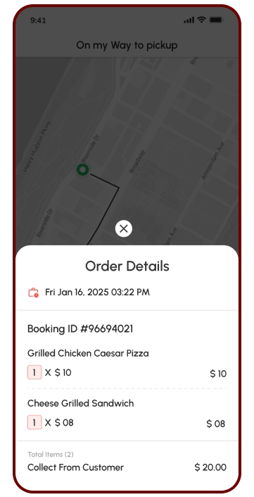 driver app - order details