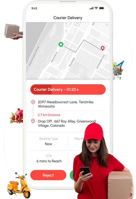 driver app - order delivery request