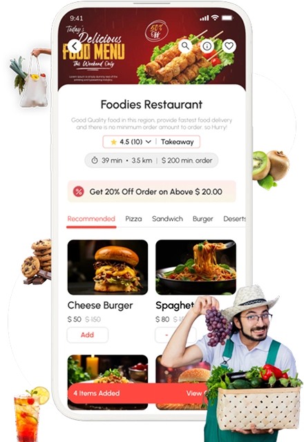 user app - restaurant details