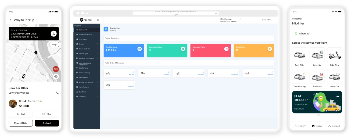 taxi booking app platform