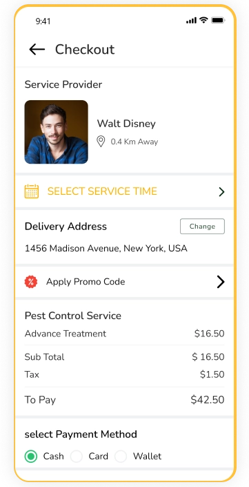 customer app - checkout & payment