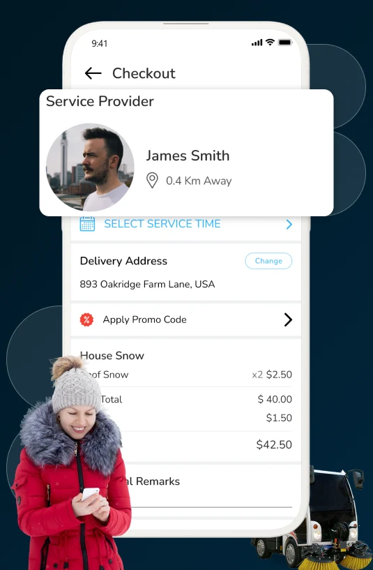 user app - checkout service provider