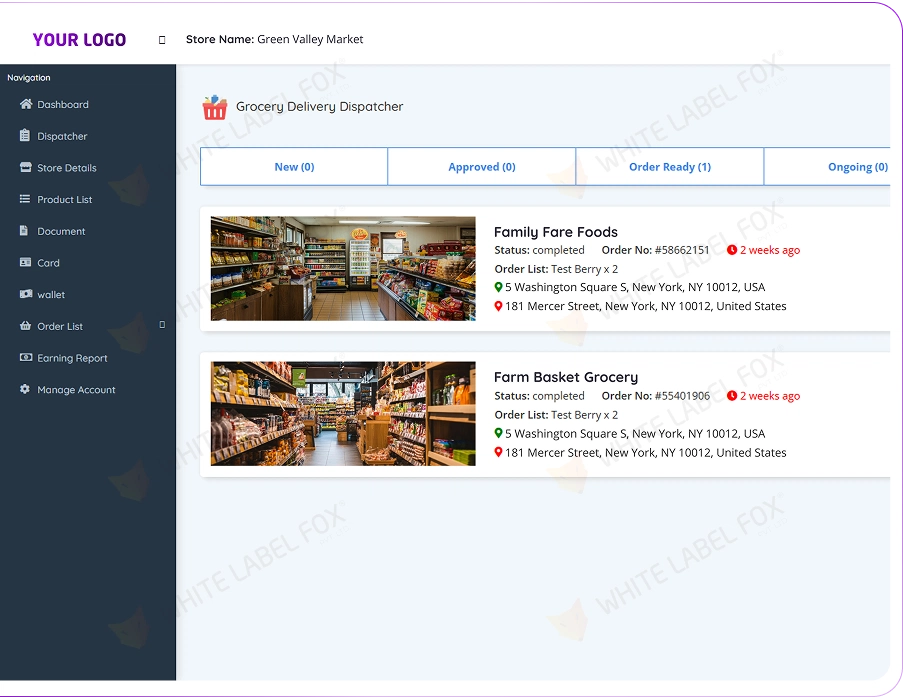 Customer Website
