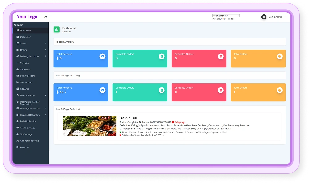 pest control admin panel