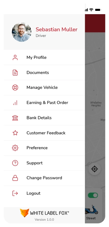 driver app - order history