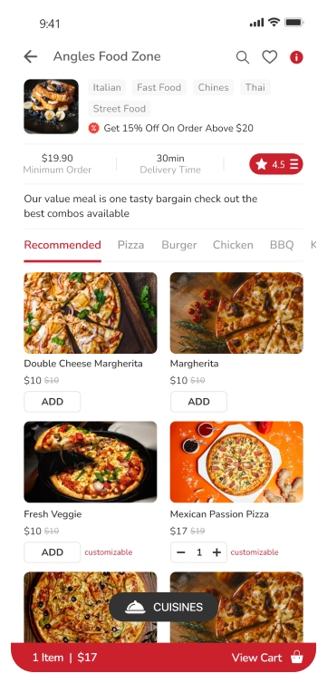 Browse restaurant