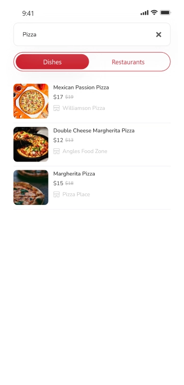 Food Menu Selection
