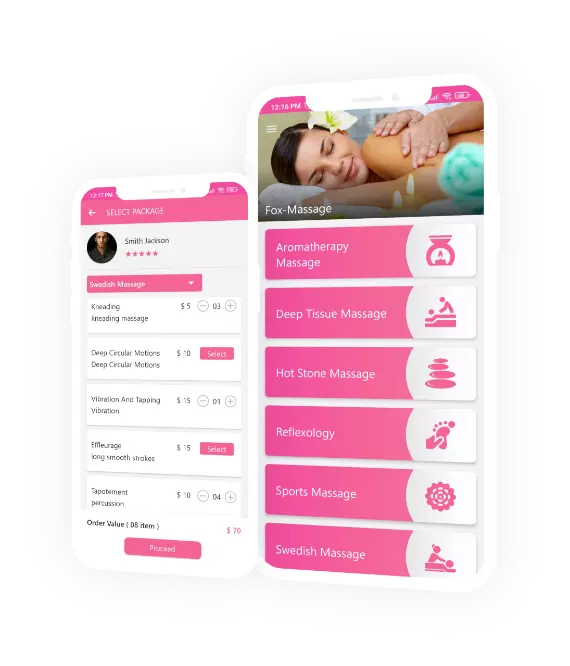 Fox-Massage App Mockup